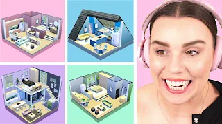 I built the same apartment 4 different ways (Sims Build Challenge)