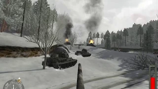 Call Of Duty 1 (PC, 2003) Миссия 22 Танк в местности