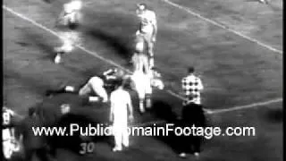 1961 College All Stars vs Pros Football Newsreel PublicDomainFootage.com