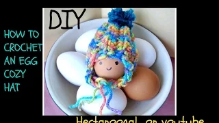 How to CROCHET AN EGG COZY HAT, Easter egg cozies, pdf pattern # 1152