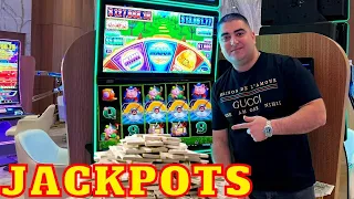 2 JACKPOTS On Huff N More Puff Slot Machine