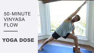 50 min vinyasa flow for strength and flexibility | Yoga Dose