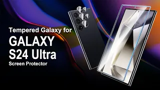 Samsung Galaxy S24 Ultra Tempered Glass Screen Protector Installation Effect Video | AACL