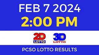 Lotto Result February 7 2024 2pm Swertres Ez2 PCSO