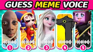 Guess The Meme By Voice| The Amazing Digital Circus, Chipi Chapa,Tenge Song,Toothless Dance,Tv Woman