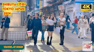 4k hdr japan travel 2024 | Walk in Shibuya (渋谷) Tokyo Japan |  Relaxing Natural City ambience