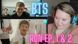 FIRST Reaction to RUN BTS episodes 1 & 2 🤣 FINALLY!!