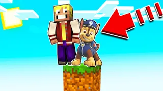 SOBREVIVO EN 1 BLOQUE CON CHASE DE PAW PATROL EN MINECRAFT