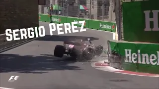 Sergio Perez Crash Compilation (2017-2022)