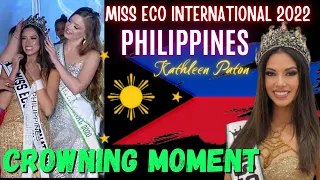 KATHLEEN PATON MISS ECO INTERNATIONAL 2022 CROWNING MOMENT