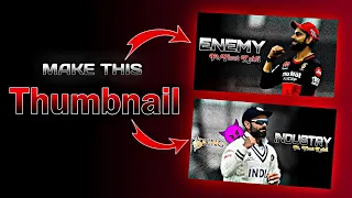 Cricket YouTube Thumbnail Video Edition in PicsArt App