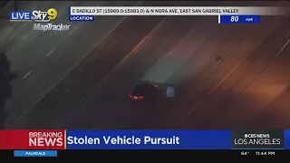 Pursuit of stolen vehicle in San Gabriel Valley