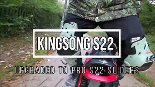 Kingsong S22 Stock upgraded pro sliders for better suspension