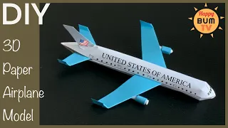 HOW TO MAKE A SIMPLE AIRPLANE MODEL WITH PAPER I DIY PAPER AIRPLANE I EASY DIY PAPER CRAFTS