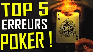 Les 5 ERREURS les plus fréquentes AU POKER (et leurs solutions)