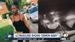 Ultrasound shows 'Demon" baby?