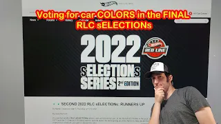 Voting for color choice on the 2022 Hot Wheels RLC sELECTIONs poll 2 FINAL VOTE