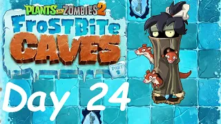 PvZ 2 Frostbite Caves - Day 24 Full Game Walkthrough