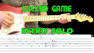 WICKED GAME - Guitar lesson - Guitar intro (with tabs) - Chris Isaak - fast & slow version