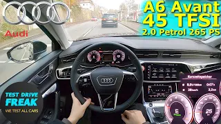 2023 Audi A6 Avant 45 TFSI Quattro 265 PS CITY POV DRIVE with Fuel Consumption