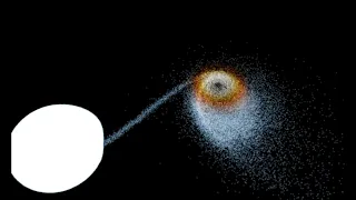 Accretion disk around a neutron star (N-body simulation)