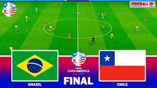 Brazil vs Chile - Final Copa America 2024 | Full Match All Goals 2024 | PES Gameplay PC