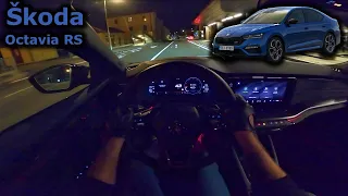 2021 Škoda Octavia RS with LED Matrix | night POV test drive