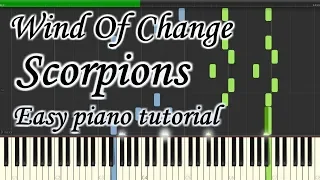 Wind Of Change - Scorpions - Very easy and simple piano tutorial synthesia planetcover