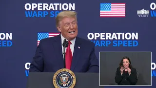 President Trump Delivers Remarks at an Operation Warp Speed Summit