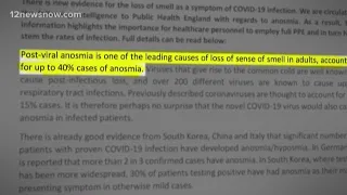 VERIFY: Can the coronavirus cause you to lose sense of smell, taste?