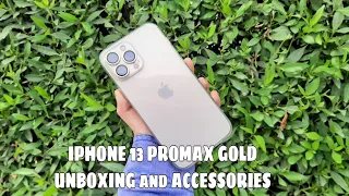 📱 Iphone 13 Pro Max Unboxing Gold 💛256gb 📦 + Accessories Haul (Lens, Esr glass, case) Philippines