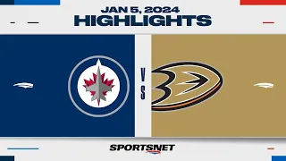 NHL Highlights | Jets vs. Ducks - January 5, 2024