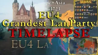 [EU4] 2018 Grandest LanParty MP Timelapse (wars and streams included)