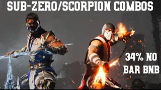 Mortal Kombat 1 - FLASHY COMBOS With Sub-Zero/Scorpion Kameo