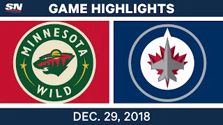 NHL Highlights | Wild vs. Jets - Dec 29, 2018