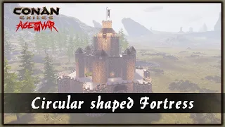 HOW TO BUILD A CIRCULAR SHAPED FORTRESS [SPEED BUILD] - CONAN EXILES