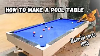 How to make a pool table Step by step full video