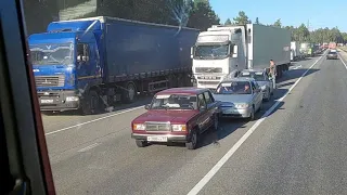 ТРАССА ПЕРМЬ - ЕКАТЕРИНБУРГ ОПЯТЬ АВАРИИ И ПРОБКИ ПРИЕХАЛ НА ВЫГРУЗКУ