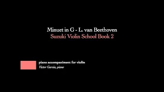 11. Minuet in G - L. van Beethoven // SUZUKI VIOLIN BOOK 2 [PIANO ACCOMPANIMENT]