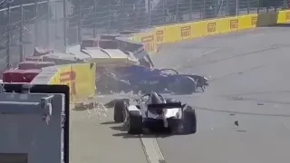 Huge Crash During Formula 2 Russian GP 2019 - Matsushita And Mazepin