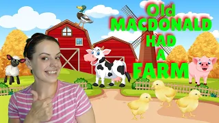 Old Macdonald Had A Farm Nursery Rhyme | Kids Song about Farm Animals
