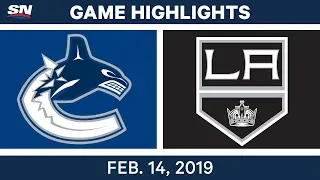 NHL Highlights | Canucks vs. Kings - Feb 14, 2019