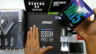 intel Core i5 9400F msi B360M PRO-VH Kingston A400 SSD Nvidia GTX 1650 Ventus XS Gaming RIG 2019