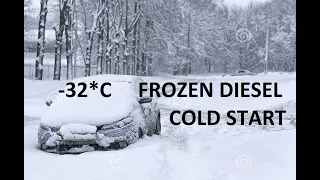 Extreme DIESEL cold start compilation #110 -32*C | Odpalanie diesla na silnym mrozie