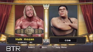 WWE Legends Of Wrestlemania Character Select Screen Including Imported SVR 2009 Superstars Roster