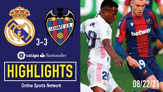 Levante vs Real Madrid  Extended Highlights. OSN Online Sports Network. HD 4K.