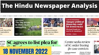 18 November 2022 The Hindu Newspaper Analysis