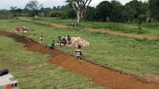 Updates: Kitara FC Stadium Foundation for the Wall Fence starts, President calls for more Bricks