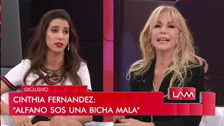 "Seguí acostándote con los militares", Cinthia Fernández descontrolada contra Graciela Alfano