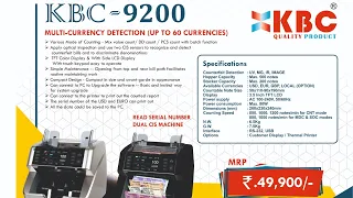 KBC Quality Products Mix Value Counting machines Multi currencies with fake notes detection